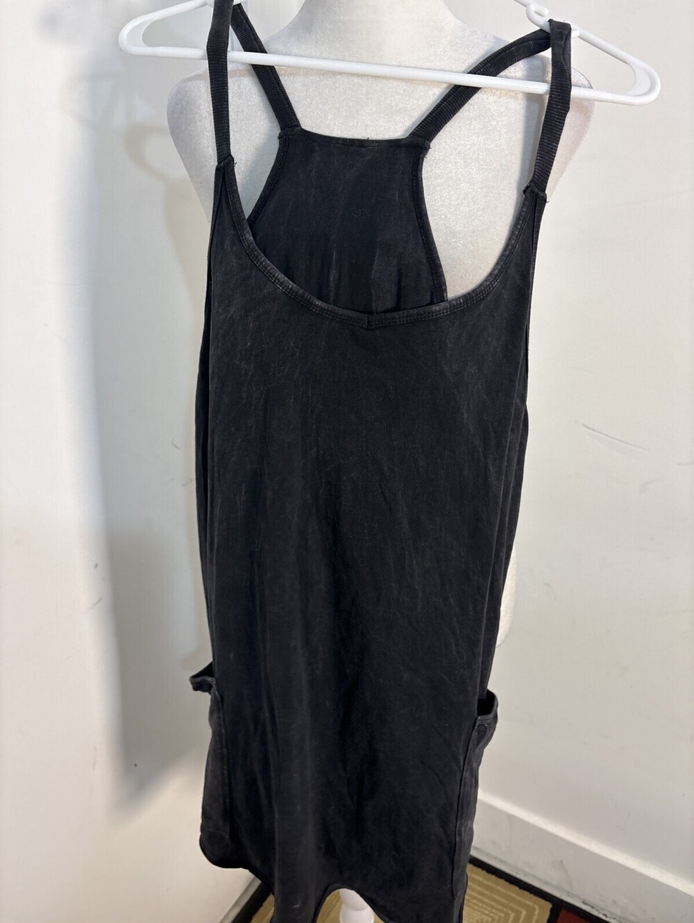 Free People Hotshot Mini Dress Shorts Washed Black Medium NWOT - Picture 6 of 10